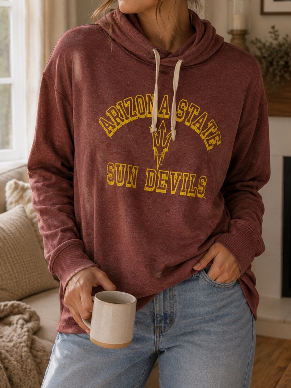 Retro Brand Maroon Hoodie
